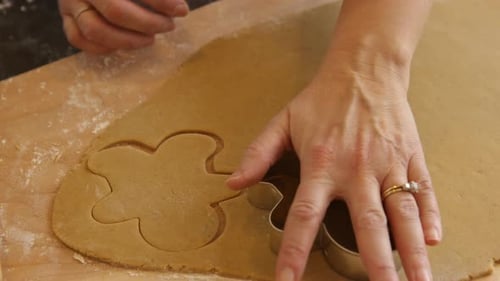 Making Gingerbread Cookies at Home for Christmas