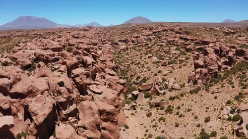 Rock Formations in Desert of Altiplano Bolivia
