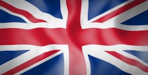 Waving Union Jack Flag Animation Background Loop