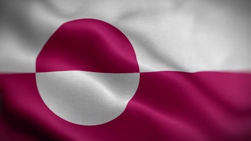 Animated Waving Greenland Flag Loop