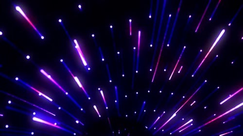 Abstract Particle Light Trails Tunnel Background