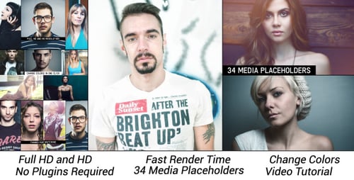 Modern Dynamic Slideshow with Geometric Photo Transitions