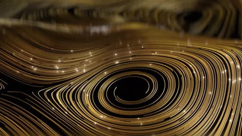 Loop Abstract Gold Round Network