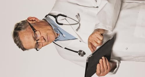 Doctor Using Tablet for Medical Purposes