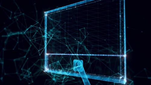 Tv Hologram Close Up 4k