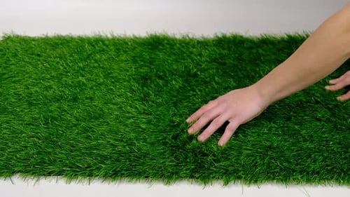 Demonstration of Artificial Grass for Covering Sports Grounds