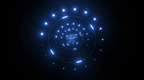 4k Circular Rotating Neon Lights Loops Pack