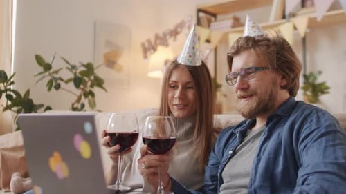 Couple Celebrates Birthday with Virtual Video Call