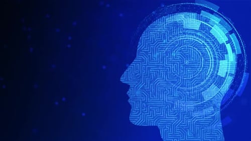 Futuristic Artificial intelligence AI. Virtual Technology web and people concept