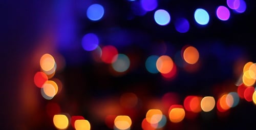 Blurred Multicolored Lights Festive Abstract Background