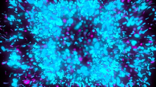 Colored Particles Shockwave Explosion
