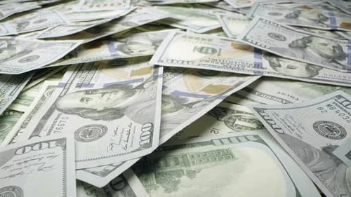 Pile of United States One Hundred Dollar Bills