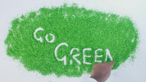 La escritura verde pasa a la verde