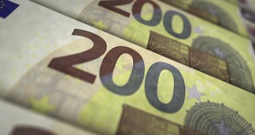 Euro money banknote surface loop