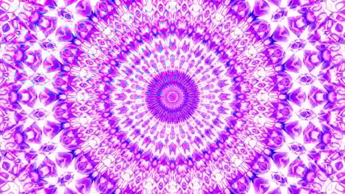 Bright abstract light set full color kaleidoscope purple background