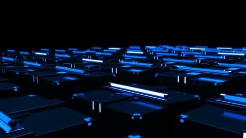 Blaue LED-Lichter-Wand