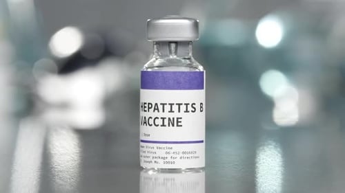 Hepatitis B Vaccine Vial in Pharmaceutical Lab