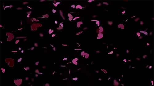 Falling Heart Confetti Overlay for Romantic Celebrations