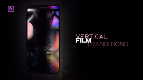 Dynamic Glitch Vertical Film Transitions Pack