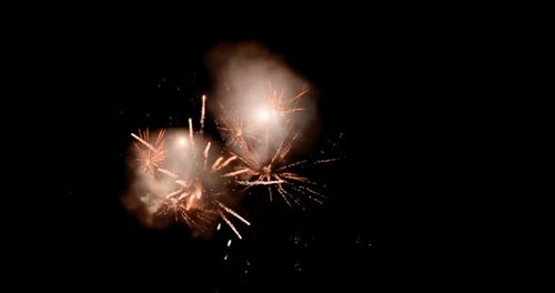 Oranges Feuerwerk 4k