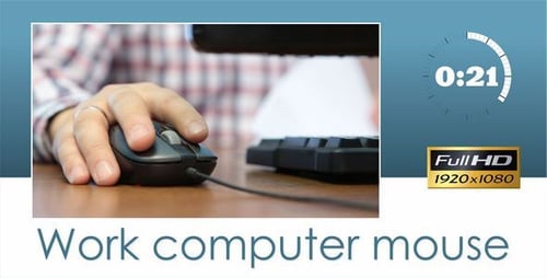 Hand Using Computer Mouse in Office Setting