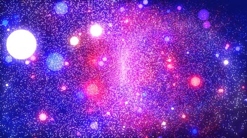 Sparkling Glitter Particles and Bokeh Lights Festive Background Loop