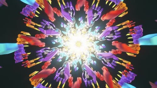 Ancient 3D Seamless Psychedelic Vj Loop With Trippy Art For Background Audiovisuals Meditate Chakra