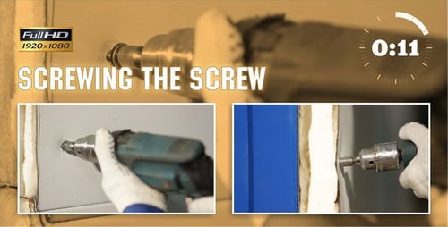 Drilling Screw Into Metal Panel with Power Tool
