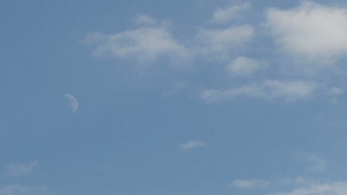 White Clouds Moving in a Clean Blue Sky