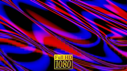 Vibrant Abstract Wavy Lines Looping Motion Graphic