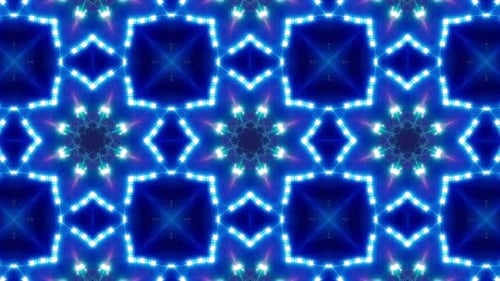 VJ Purple Blue Kaleidoscope Neon Light Loop 4K 03