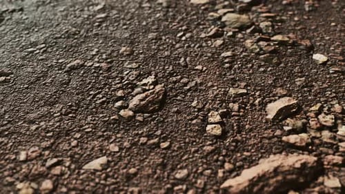 Closeup of Dirty Ground Road