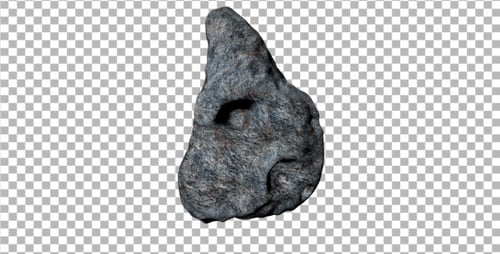 Realistic Asteroids Rotation Collection Alpha Channel
