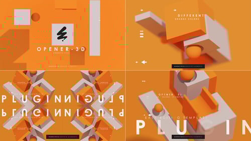 Dynamic 3D Geometric Opener with Clean Modern Titles
