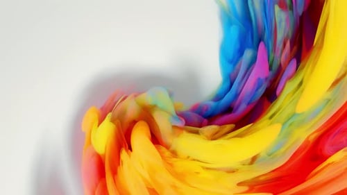 Colorful Ink Swirls Abstract Design