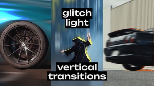 Dynamic Glitch Light Transitions for Vertical Videos