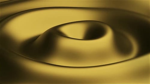 Abstract Golden Fluid Waves Looping Background Animation