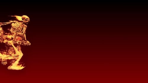 Burning Skeleton Run Looped on Red