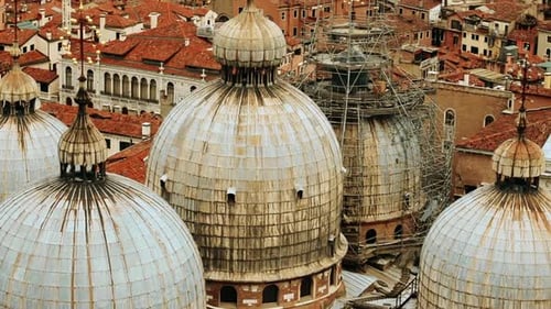 Venice view above Saint Mark cathedral