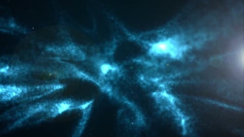 Abstract Blue Particle Light Rays Cosmic Background Loop