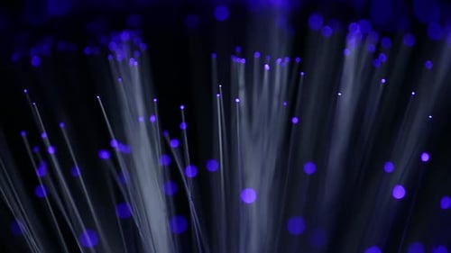 Abstract Fiber Optic Lights Shifting Color