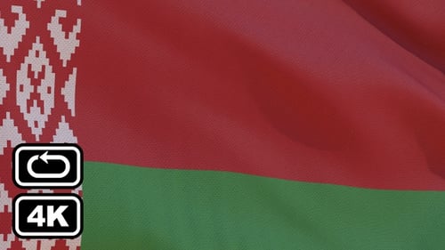 Realistic Waving Flag of Belarus Animation
