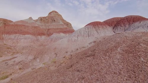 Walking through the dry Wyoming desert viewing the cracked terrain