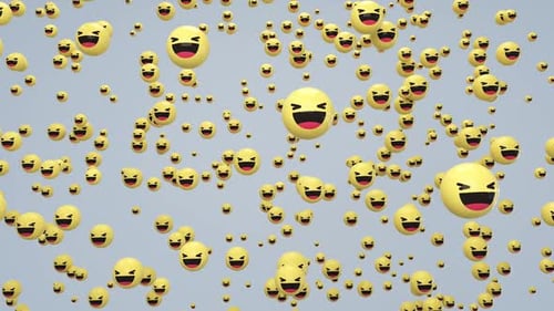 Seamless Looping 3D Laughing Emoji Reactions