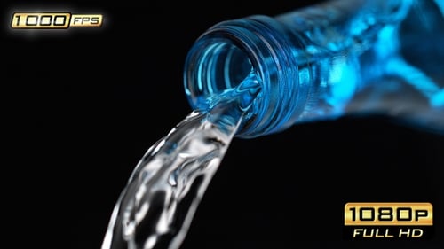 Pouring Still Water from Bottle