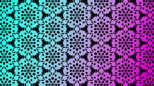 Neon Gradient Kaleidoscope Geometric Pattern Loop
