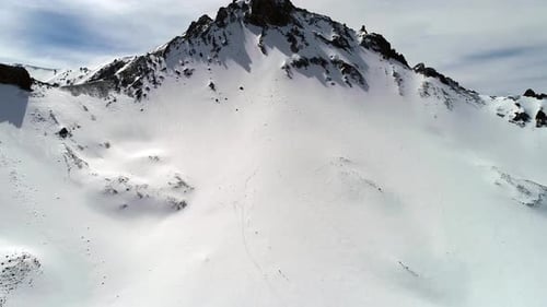 Aerial View Of Snowy Mountains