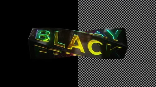 Shimmering Black Friday Animated Text for Sales and Promotions