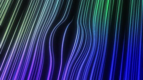Abstract Neon Wavy Lines Motion Background