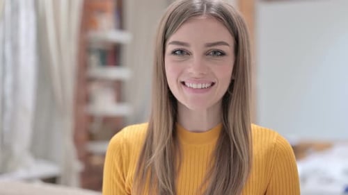 Attractive Young Adult Woman Smiling Portrait